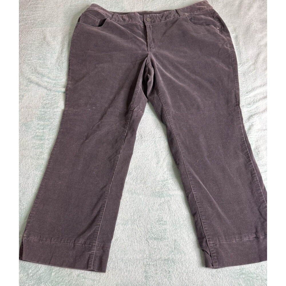 Lane Bryant Sz 24 Corduroy Pants Hemmed/Altered Grey